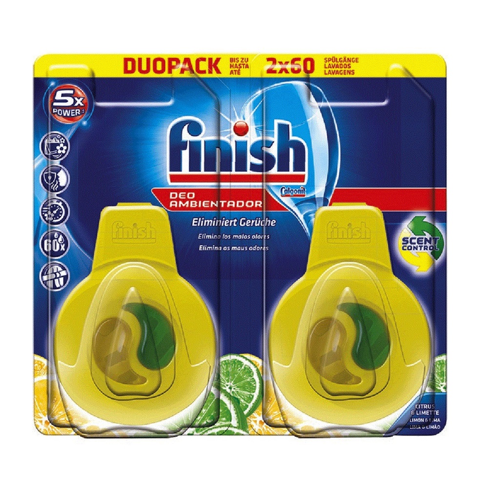 Tinh Dầu Treo Khử Mùi Finish Deo Citrus & Limette - Duo Pack